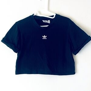Adidas Small Black Crop Tee